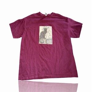 The Cure Dallas 2023 Tour T-Shirt Unisex XL Maroon Graphic Black Cat